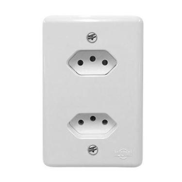 Imagem de Tomada Dupla 2P+1T 20A 250V Espelho 4x2 Br Ilumi 20121