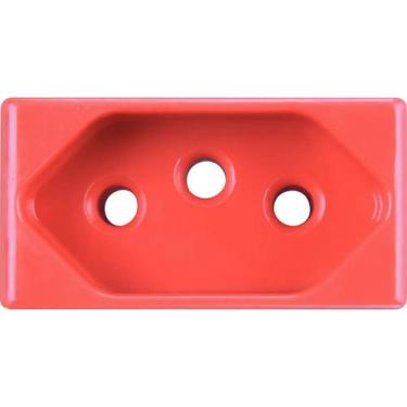 Imagem de Modulo tomada 2p+t 20a/250v vermelha giz liz lux tablet tramontina