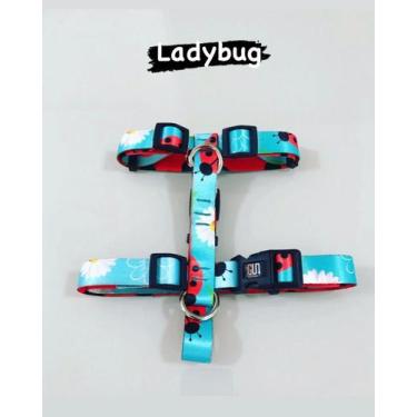 Imagem de Peitoral h + guia (ladybug) - tamanho p - GUI DOGS