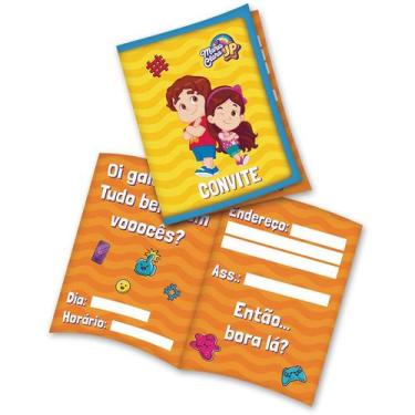 Imagem de Convite Festa de Aniversário Maria Clara e JP 8 Uni Festcolor - Inspir