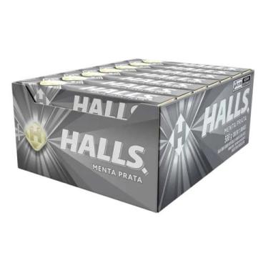 Imagem de Drops Bala Halls Menta Prata C/ 21unid 588g