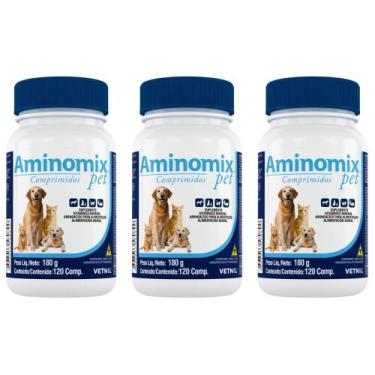 Imagem de 3 Aminomix Pet 120 comprimidos - Suplemento Vetnil