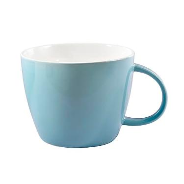Imagem de fMSDD Caneca grande de porcelana jumbo de 850 g para sopa, café, chá, sorvete, frutas, cereais, leite, moca, cacau e bebidas quentes, caneca de sopa 2GG, tigela de salada de ramen, pode ir à máquina