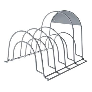 Imagem de Organizador e suporte de vaso de cozinha, panela e tampa - Prateleira de ferro para despensa para panelas e frigideiras, utensílios domésticos, utensílios de cozinha e muito mais da Lavish Home