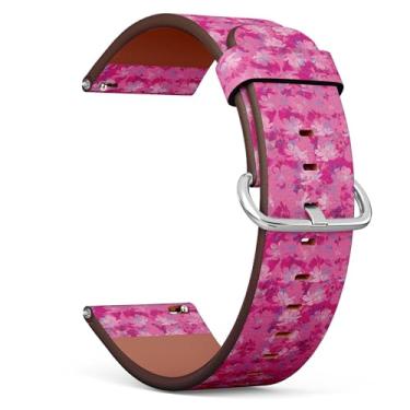 Imagem de THAZEE Pulseira de relógio inteligente compatível com Ticwatch Pro 3 Ultra GPS/Pro 3 GPS/Pro 4G LTE / E2 / S2, pulseira de couro de substituição de 22 mm (gráfico floral luxuoso estilo retrô)