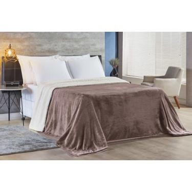 Imagem de cobertor queen size microfibra manta veludo 2,40x2,20 sherpa - SAFIRA 
