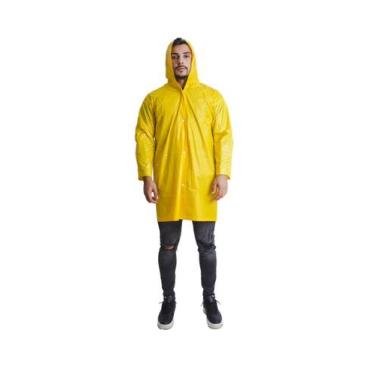 Imagem de Capa Chuva Proteção Impermeável PVC Forrado Capuz Segurança Maicol - M