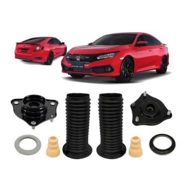 Imagem de Kit Coxim Batente Dianteiro Honda Civic G10 2020 2021 2022 - QualyKits