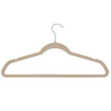 Imagem de Kit 6 Cabides Veludo Antideslizante Para Roupas Delicadas 45cm - Tuut