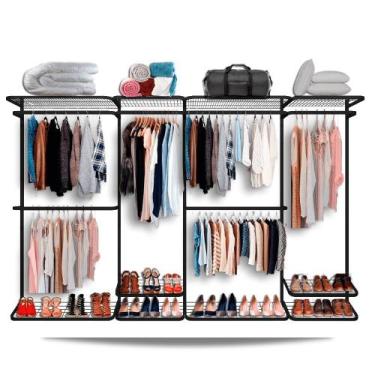 Imagem de Closet Aramado - Linear CLR371 - 3,10 - Smart Black - Casa Expressa