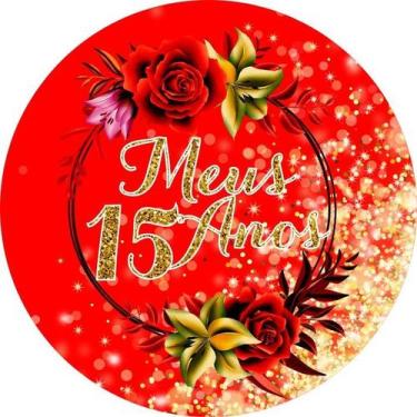 Imagem de Painel Redondo C/ Elástico 1,50m 15 Anos - Fadrix