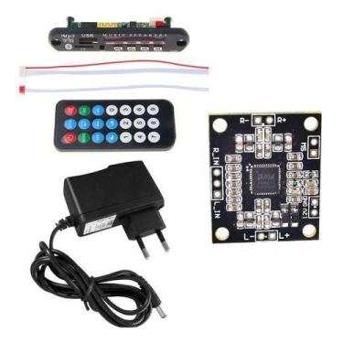 Imagem de Placa Decod Usb Bluet + Amplificador Pam8610 +fonte 12v 2.5a - Comprei