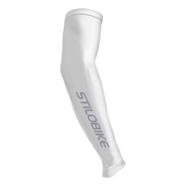 Imagem de Manguito Ciclismo Stilo Bike Unisex (Par), Branco, GG, Unissex
