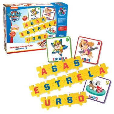Imagem de Jogo Didático Monta Palavras Patrulha Canina Alfabeto - Elka Brinquedo