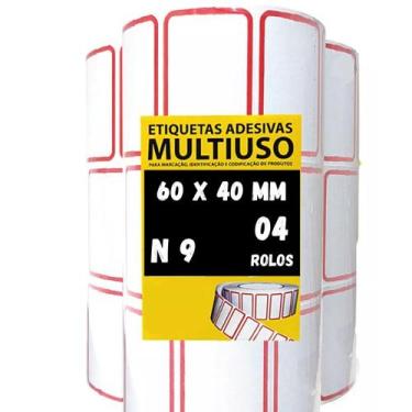 Imagem de Etiquetas Adesivas Multiuso Tarjada N9 Pc  - 4 Rolos c/ 944 etiquetas 