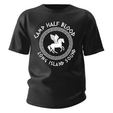Imagem de Camiseta Masculina Percy Jackson Acampamento Meio Sangue Símbolo - SEM