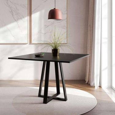 Imagem de Mesa de Jantar Quadrada Mônaco Preta 110 cm - New Green