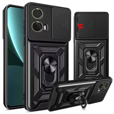 Imagem de Capa Capinha Case para Motorola Moto G35 - Protetora Resistente Anti Impacto Queda Armadura Militar Cor:Preto