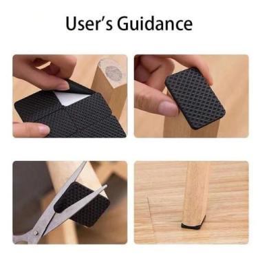 Imagem de Feltro Protetor Auto Adesivo de Pés Cadeira Móvel Sofá Cama Retangular