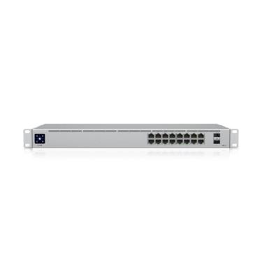 Imagem de Switch 16 Portas Ubiquiti UniFi - 16 Portas Gigabit - 2 portas SFP - PoE+ - 42W - USW-16-POE