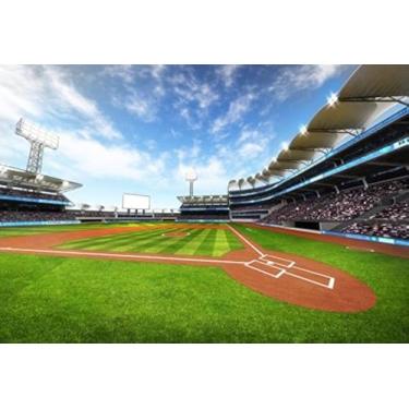 Imagem de Pano de fundo de foto de beisebol - fundo de fotografia - Yeele 3 x 2,4 m Baseball Sports Game Stadium Backdrop Pictures recém-nascido menino crianças retrato cabine de fotos tiro família fotografia estúdio adereços