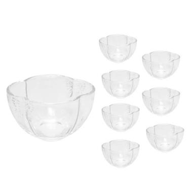 Imagem de Jogo c/ 8 Bowl de Vidro Borboleta Butterfly Cor Transparente Wolff 11X