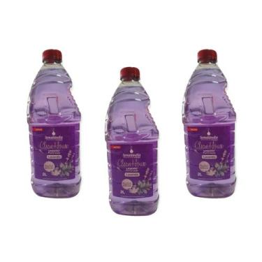 Imagem de 3 Limpador Multiuso Perfumado 2 Litros Lavanda Desinfetante Concentrad