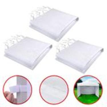 Imagem de 3 Laterais De Fechamento Branca 3x1,80 Metros Para Tenda 3x3 - BRN COM