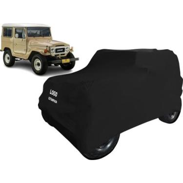 Imagem de Capa Tecido Cobrir Carro Antigo Toyota Bandeirantes - Mz, Preta