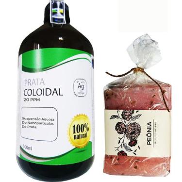 Imagem de 1 Prata 20ppm 500ml + 1 Sabonete Natural de Lavanda com Prata 130g - U