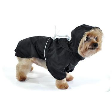 Imagem de Capa de Chuva Premium para Cachorro e Gato Pet - Bichinho Chic, Preto,