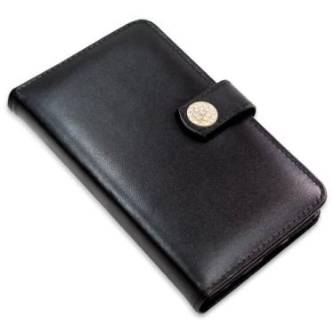 Imagem de Capa carteira couro strass 8 cartoes preto para moto edge 20 xt2143 - 
