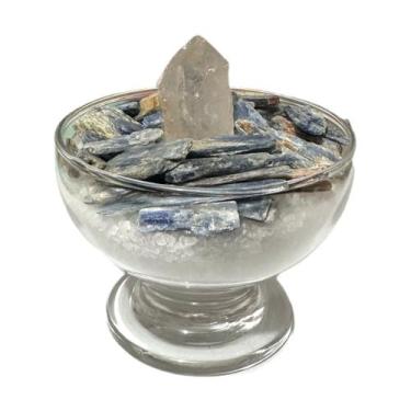 Imagem de Taça Arcanjo Miguel Cianita Azul Ponta Cristal 7cm - Equilíbrio Pedras