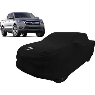 Imagem de Capa Automotiva Para Ford Ranger Tecido Helanca Lycra - Mz, Preta