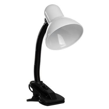 Imagem de Luminária de Mesa com Presilha Branca Bivolt - Luatek, Bivolt