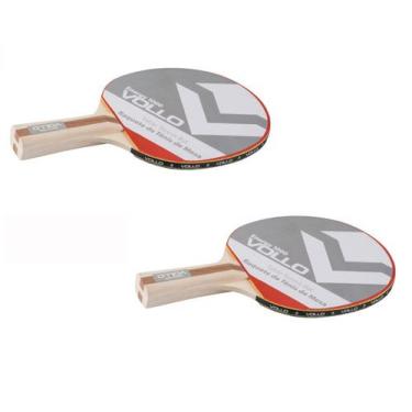 Imagem de Kit 02 Raquetes de Tênis de Mesa Energy Nivel Avançado Vollo, Preto, V