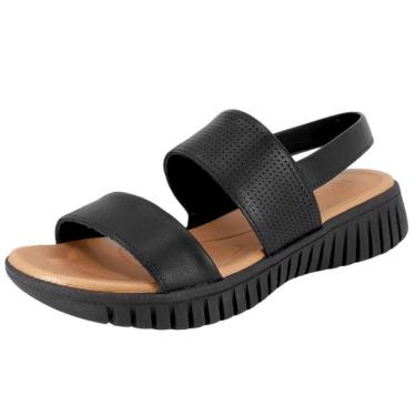 Imagem de Sandalia Anabela Feminina Baixa Usaflex