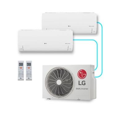 Imagem de Ar-Condicionado LG Dual Inverter Voice + AI Bi-Split Frio (Evaporadoras 9.000+9.000 BTU...