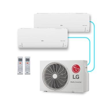 Imagem de Ar-Condicionado LG Dual Inverter Voice +AI Bi-Split Frio (Evaporadoras 9.000+12.000 BTU) 220V - S32Q16SA212