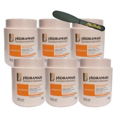 Imagem de 6UN Creme Para Massagem Lipodetox 1KG Hidramais + Espátula