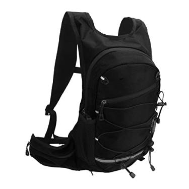 Imagem de Generic Mochila de Hidratação para Bicicleta, Preta, com Tiras Elásticas Noturnas e Tira Reflexiva para Ciclismo e Caminhadas