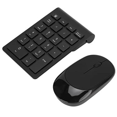 Imagem de Yctze 2.4G Sem Fio Ultrafino Com Teclado Numérico de 22 Teclas, Teclado Digital Sem Interruptor e Conjunto de Mouse Sem Fio - Ideal para Desktops e Periféricos, RF304T