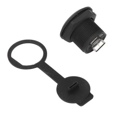 Imagem de Tipo C 3.1 Acoplador de Montagem Em Painel à Prova de água Conector Fêmea PA66 Carcaça USB C Tomada de Montagem Com Tampa contra Poeira Tomada de Montagem Em Painel USB para