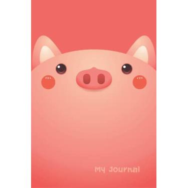 Imagem de My Journal ; Pig theme: 100 pages of lined paper for you, making diary,taking note ,your story,list of shopping or anything you want.