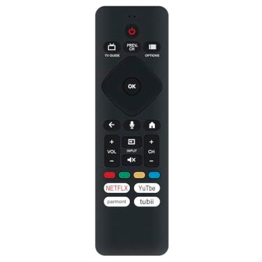 Imagem de URMT26CND001 Controle remoto de voz substituído adequado para Philips Smart Android TV 55PFL5704/F7 55PFL5766/F7 55PUL7472/F7 65PFL5604/F7 65PFL5704/F7 65PUL7472/F7 75PFL55PFL555 704/F7 32PFL5505/F7