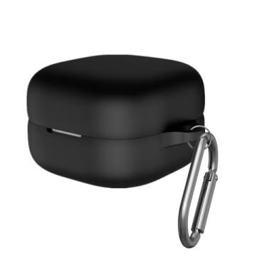 Imagem de Ankersaila Capa compatível com Sony Linkbuds Open, capa de proteção de silicone macio à prova de choque com chaveiro mosquetão (preto)