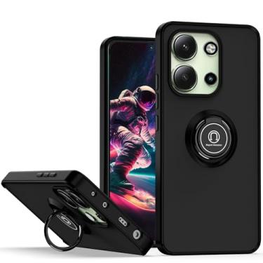 Imagem de Ysnzaq Capa para Motorola Edge 50 Neo, [Suporte magnético para carro] Capa protetora de telefone à prova de choque de grau militar com suporte de anel para Motorola Edge 50 Neo QY preta