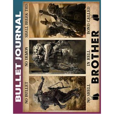 Imagem de Bullet Journal: Veteran This bond called brother Dot Grid Paper, Invest 10 minutes daily to Mental, Physical and Emotional Health Planner, Record To ... Ruled 110 Pages Undated, Quotes on Every Page