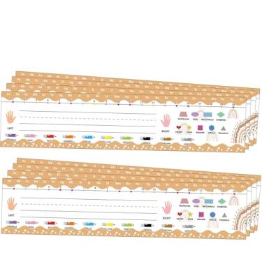 Imagem de Placas de nome de mesa, etiquetas de estudante para sala de aula, 33 x 7,6 cm, placas de nome, 25 peças, placas de nome, régua, tabela de multiplicação de números para sala de aula, mesa, quadro de