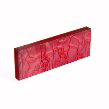 Imagem de Tala em acrilico para cabo de faca 10mm 15 x 5cm vermelho - CPV